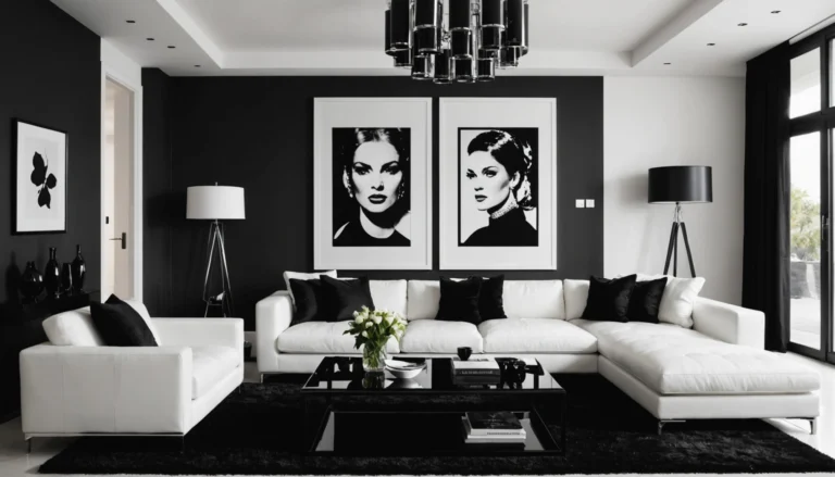 deko schwarz weiß wohnzimmer